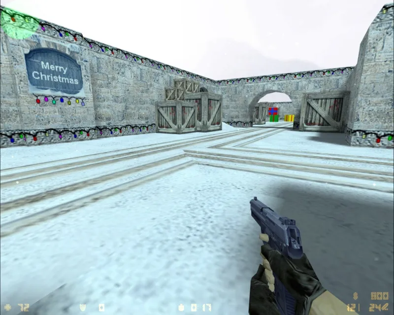 Скриншот  Карта de_xmas_dust для CS 1.6 - Сражения на зимних просторах