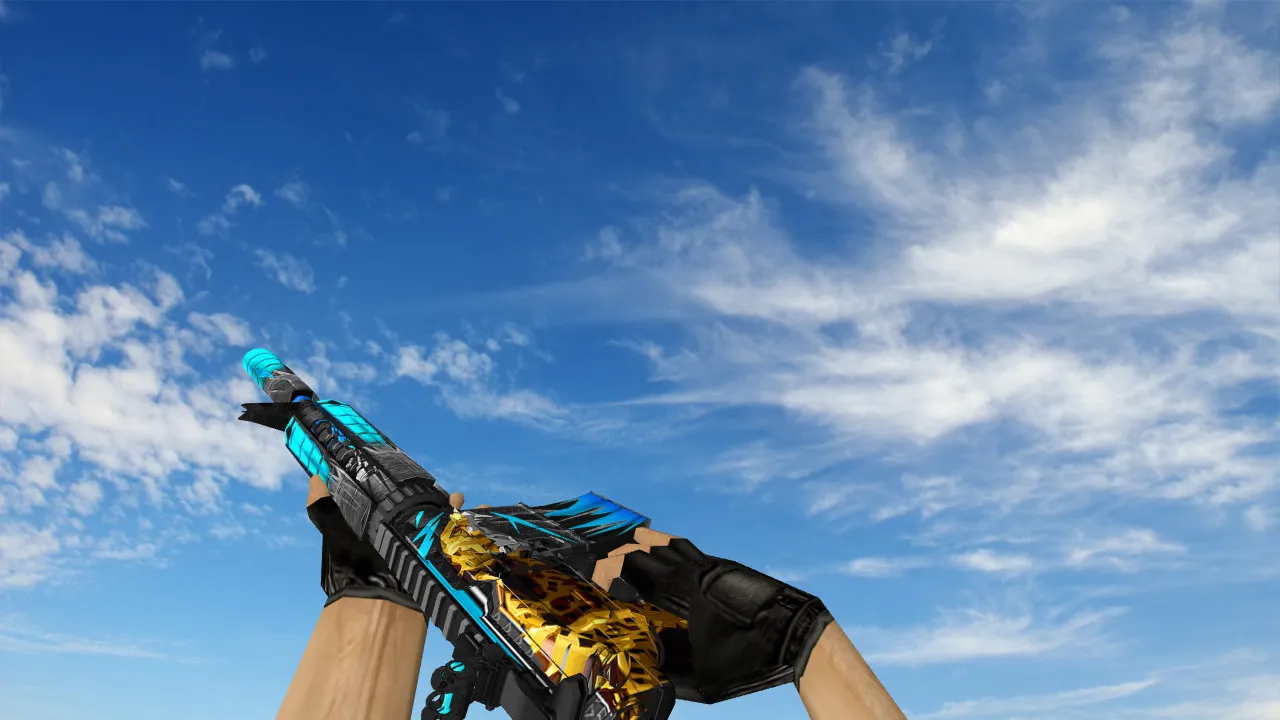 Скриншот Модель M4A1 M4A4 Gury Jaguar v_/p_/w_ для CS 1.6: звуки, анимация осмотра и качество текстур