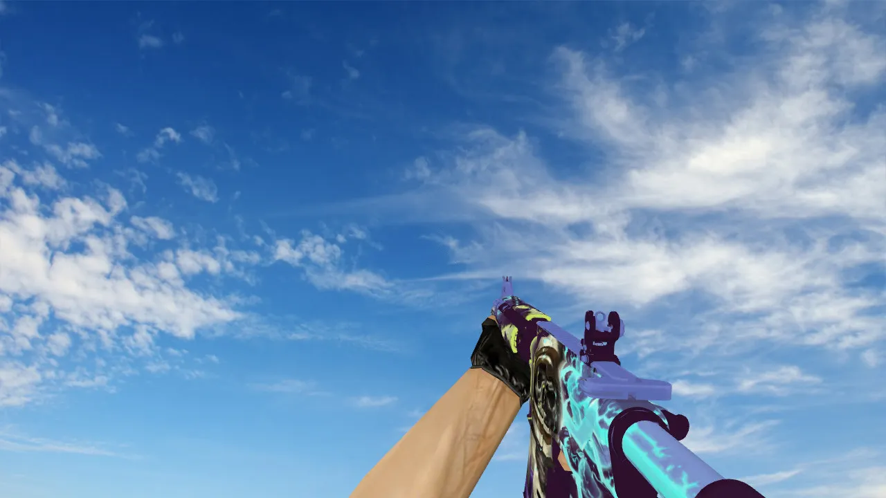 Скриншот М4А1 «Безлюдный космос» модель для CS 1.6: v_ p_ w_ файлы, звук, анимация осмотра