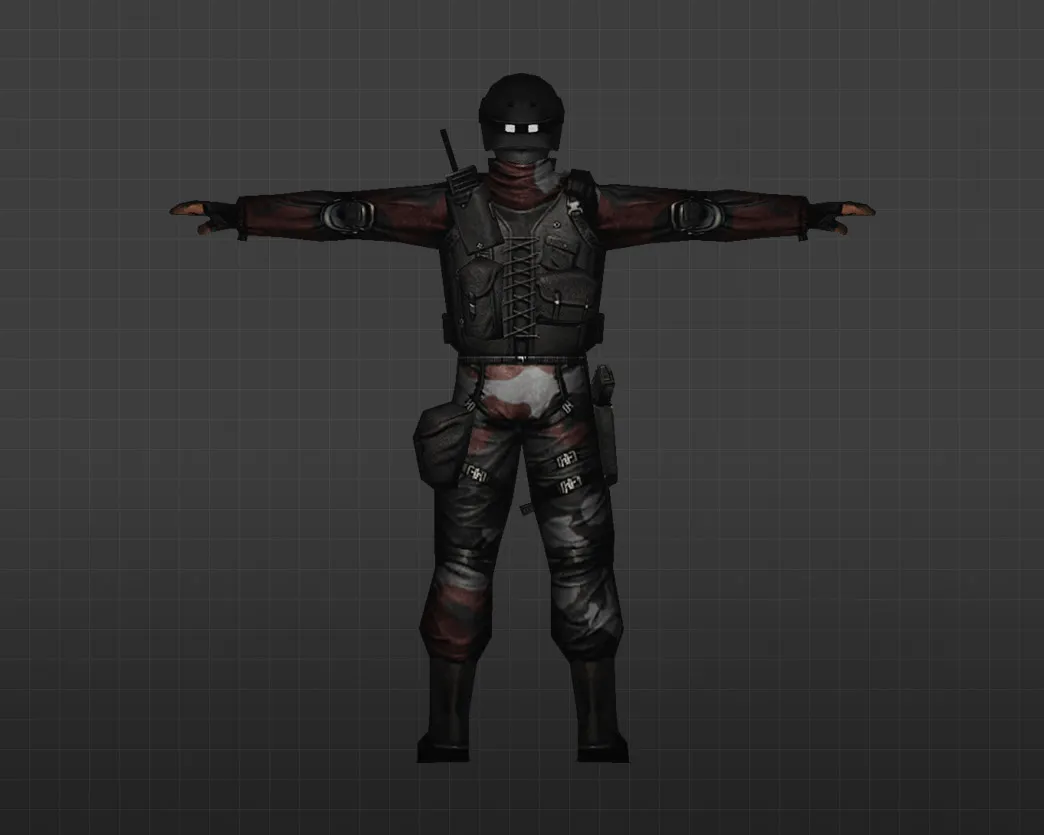 Скриншот Модель «Красный камуфляж» для CS 1.6 — уникальный стиль солдата