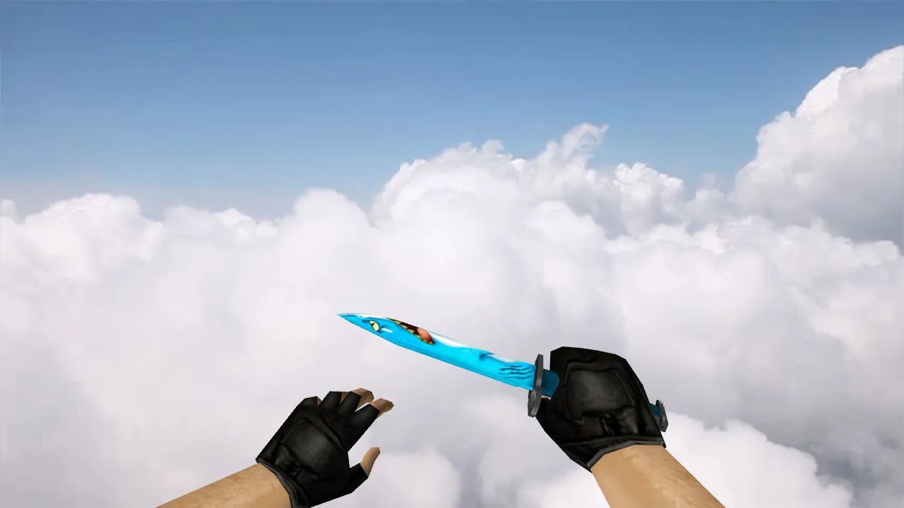 Скриншот Модель ножа Bayonet Shark v_ для CS 1.6: качественные текстуры, анимация осмотра, звуки и точная модель