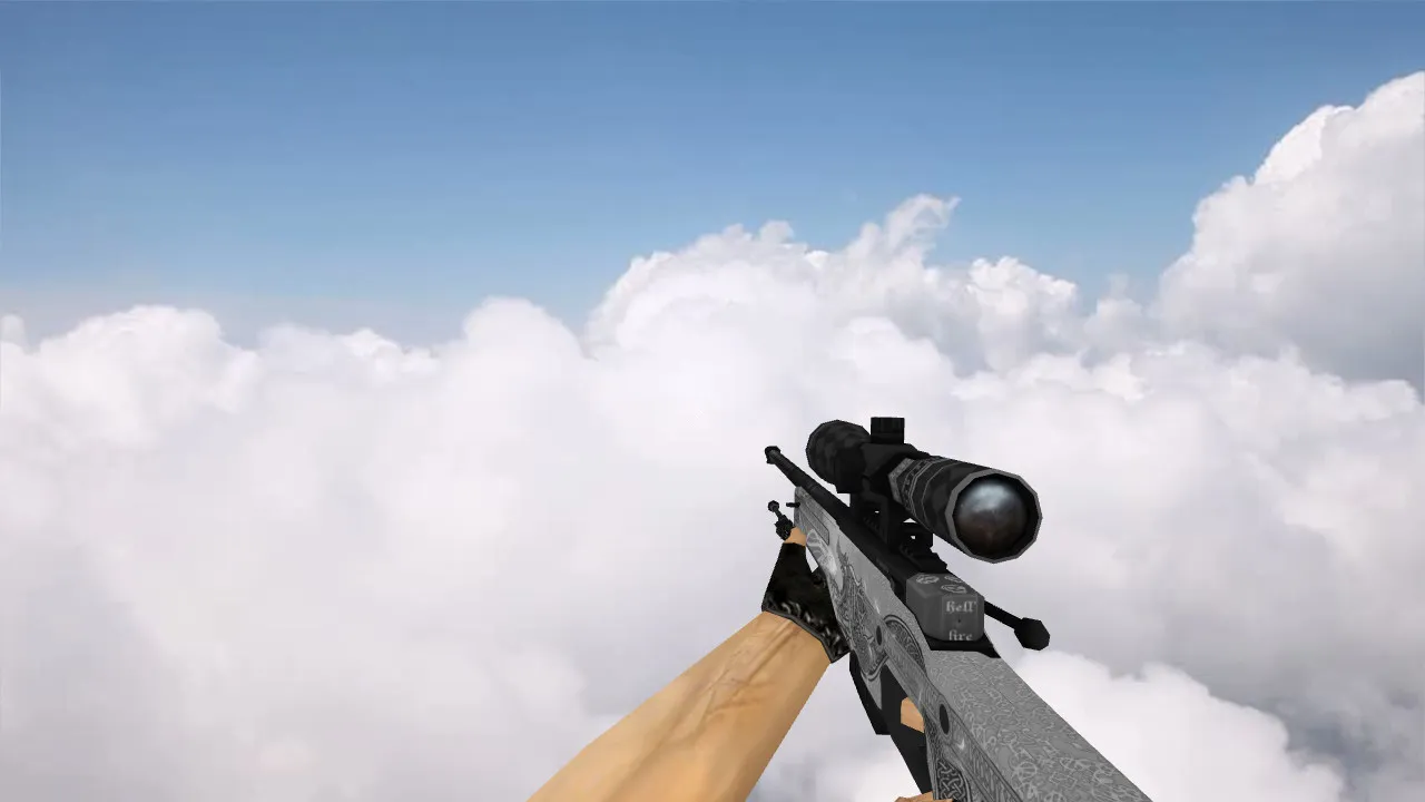 Скриншот Модель AWP Silver Dragon Lore для CS 1.6 – Уникальный скин