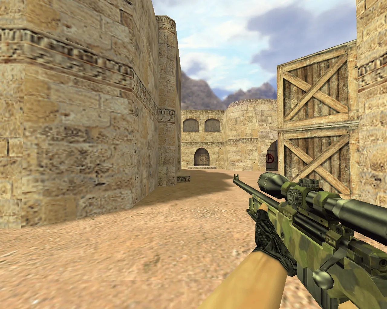 Скриншот AWP Лесной камуфляж для CS 1.6 – Модель оружия