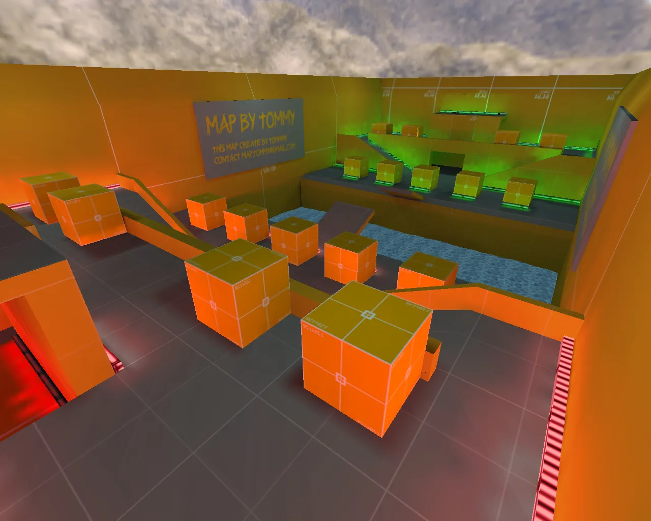 Скриншот  fy_S.B.G.A.E для CS 1.6: настройка раундов, точки спавна, проходимость и оптимизация карты