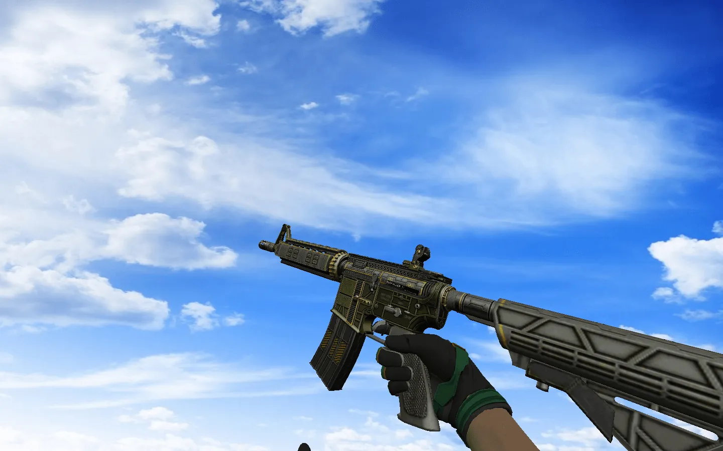 Скриншот Пак оружия CS 1.6 с ☆ мотоциклетными перчатками «Черепаха»: AK-47, AWP, ножи и керамбиты с осмотром