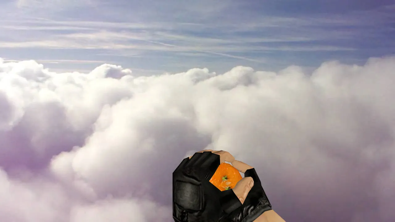 Скриншот  Модель гранаты «Мандарин» для CS 1.6: v_ p_ w_ модели, звуки, анимация осмотра и качество текстур