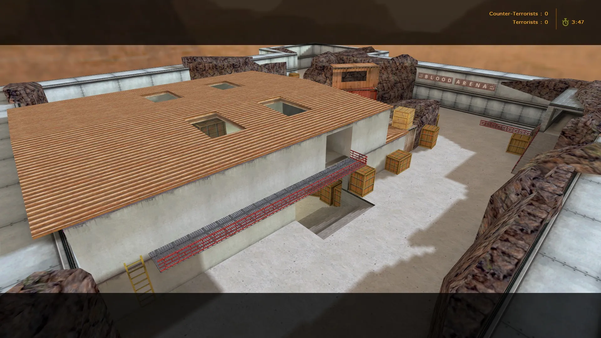 Скриншот  Карта de_fallout_2x2 для CS 1.6: точки, тактика за T/CT, оптимизация и .nav для ботов