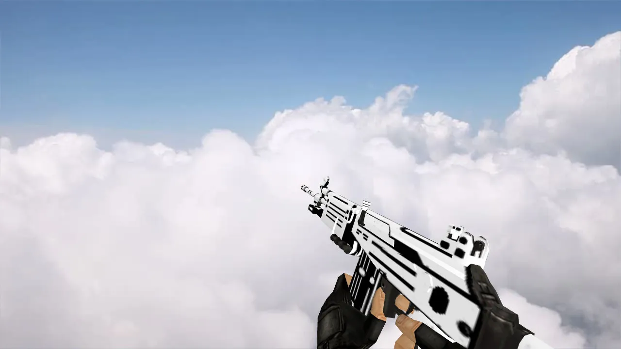 Скриншот Модель «Default Galil Black-n-White» для CS 1.6 - Качественные текстуры и анимация