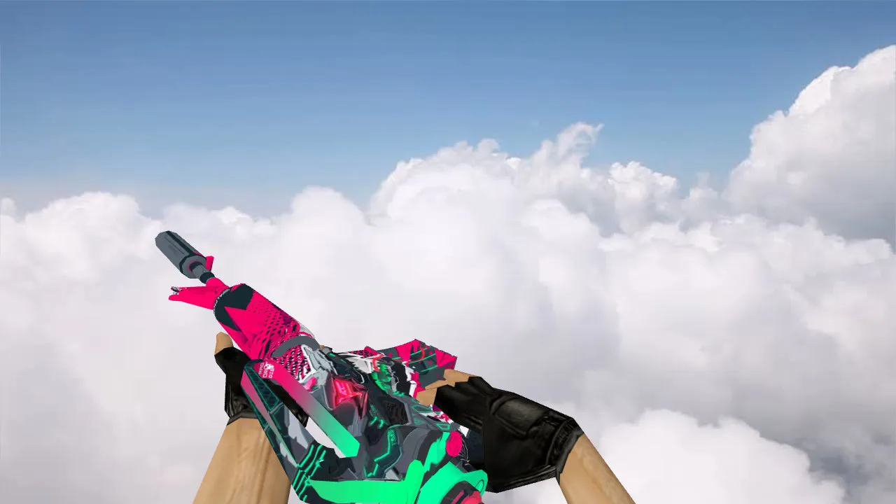 Скриншот Модель M4A1 Cyberseries v_ p_ w_ для CS 1.6: звуки, анимация осмотра, качество текстур