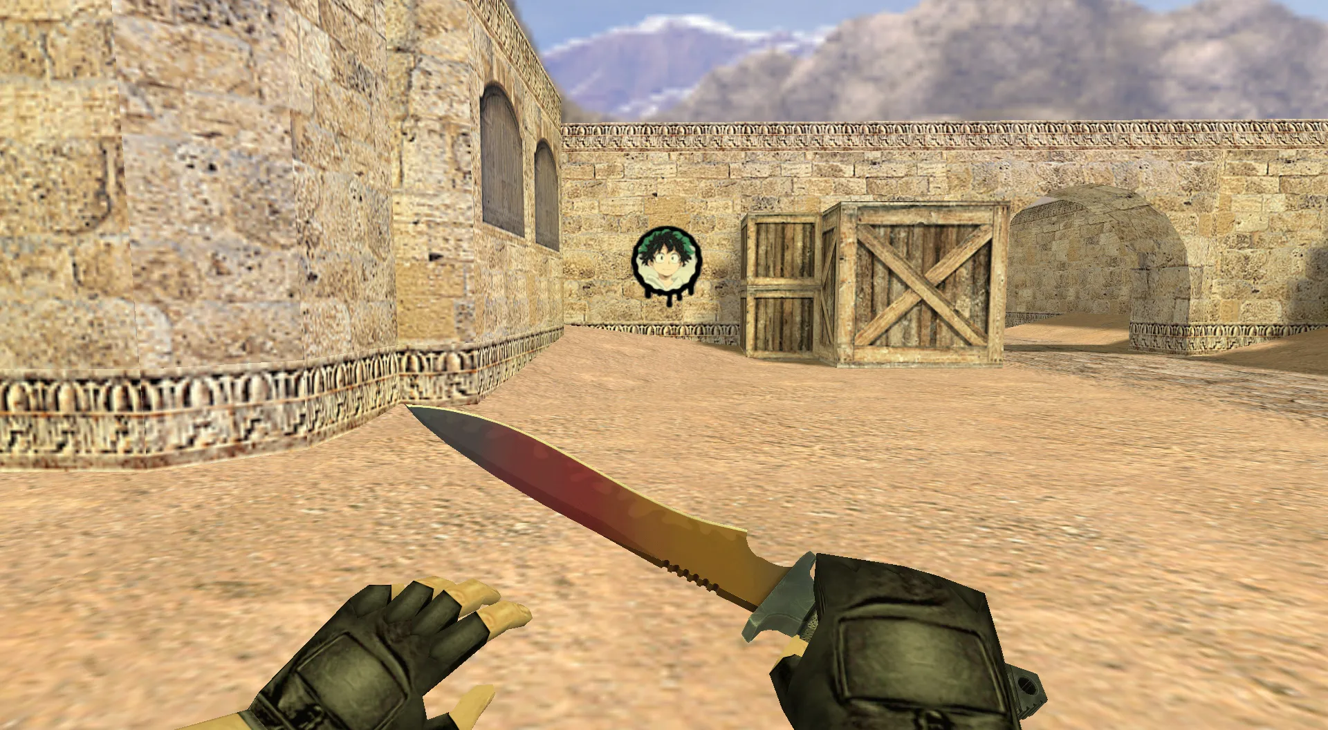 Скриншот Граффити «Изуку Мидория» для CS 1.6 - Уникальные скины и стиль