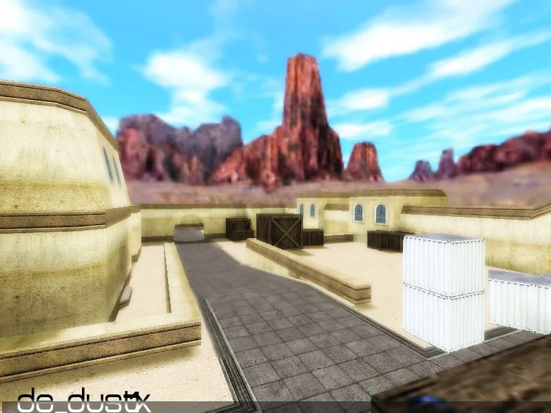 Скриншот  Карта de_dust1x для CS 1.6: точки, раунды, .nav и оптимизация wpoly/epoly
