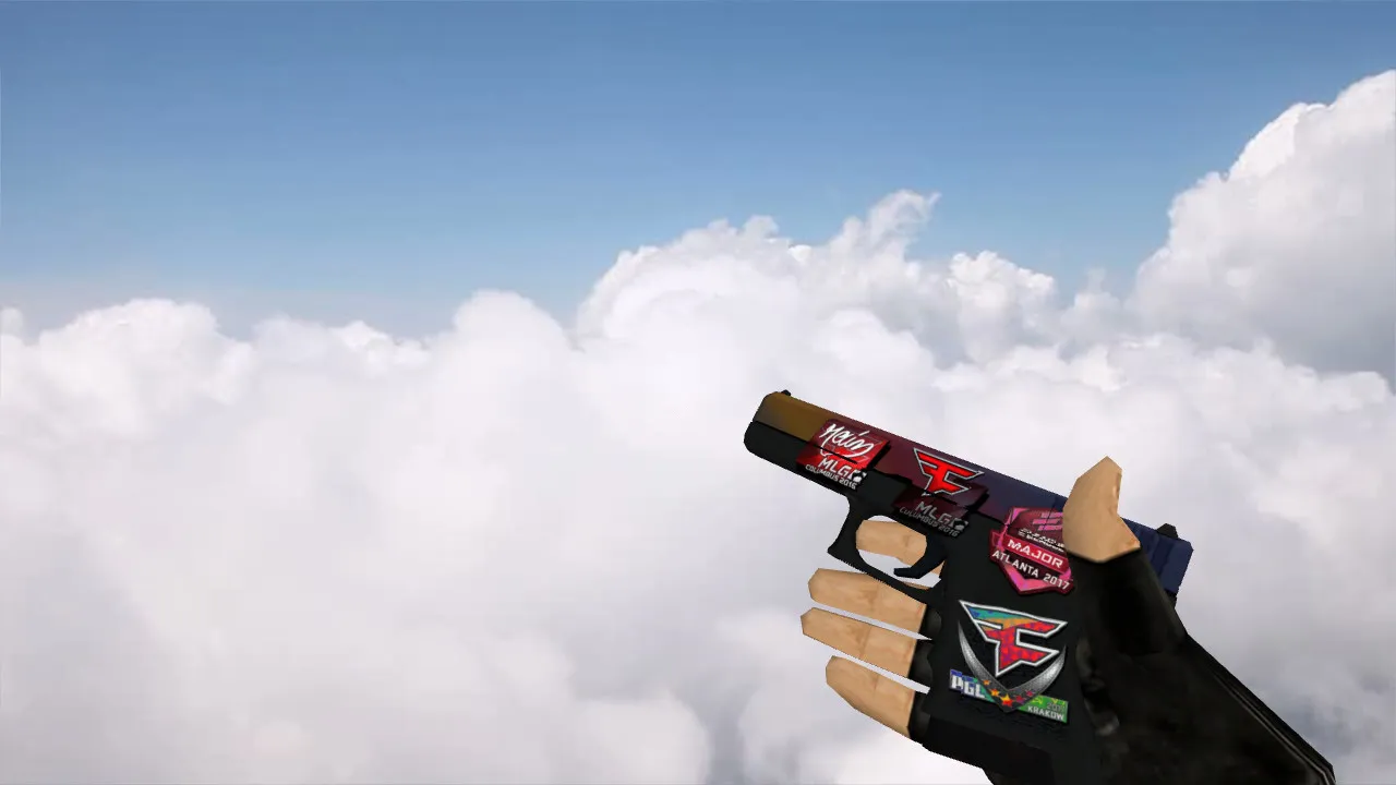 Скриншот Модель Glock «Градиент» с наклейками для CS 1.6 - Непревзойденный стиль