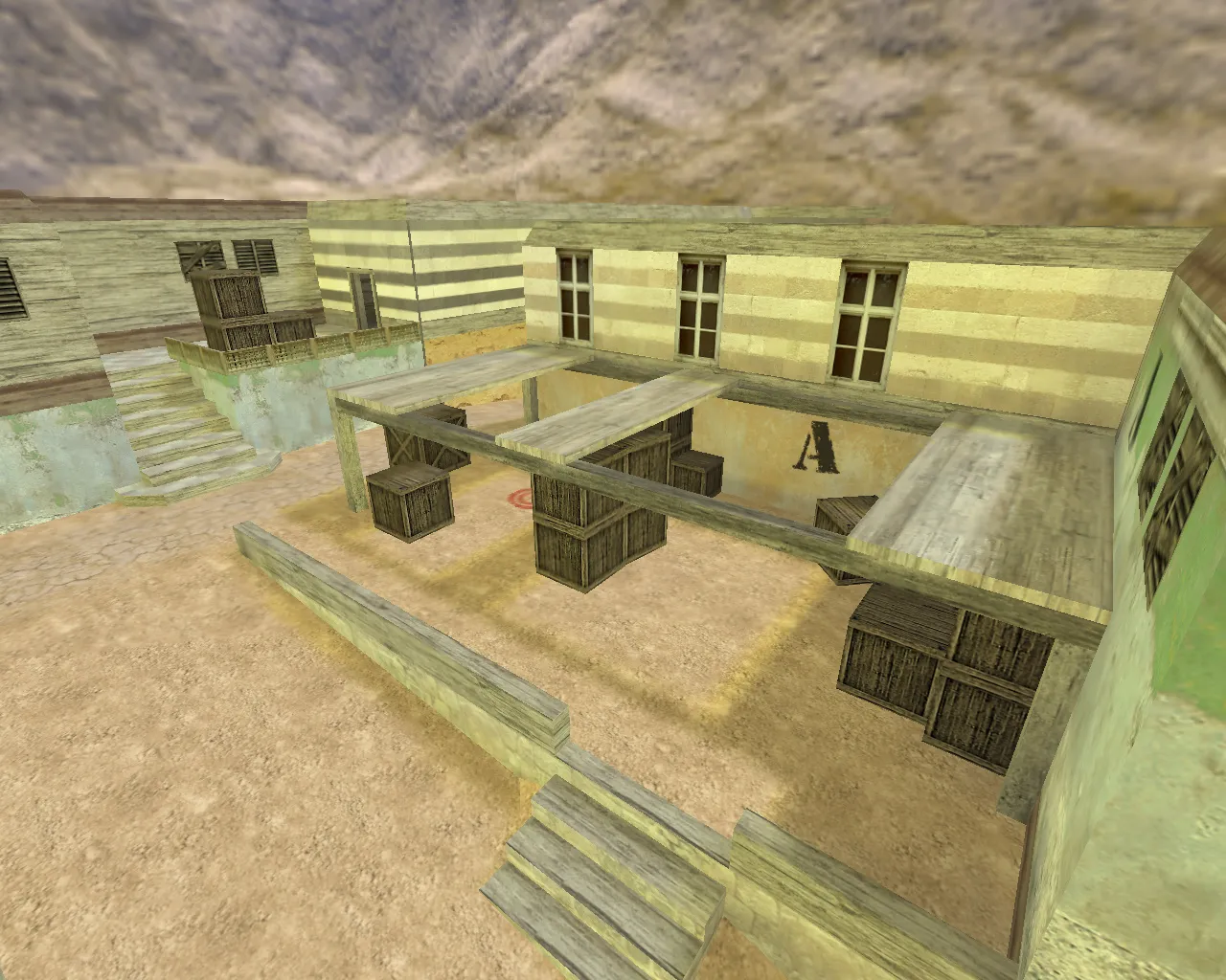 Скриншот  Карта de_hell для CS 1.6: точки, маршруты, .nav для ботов, оптимизация wpoly/epoly