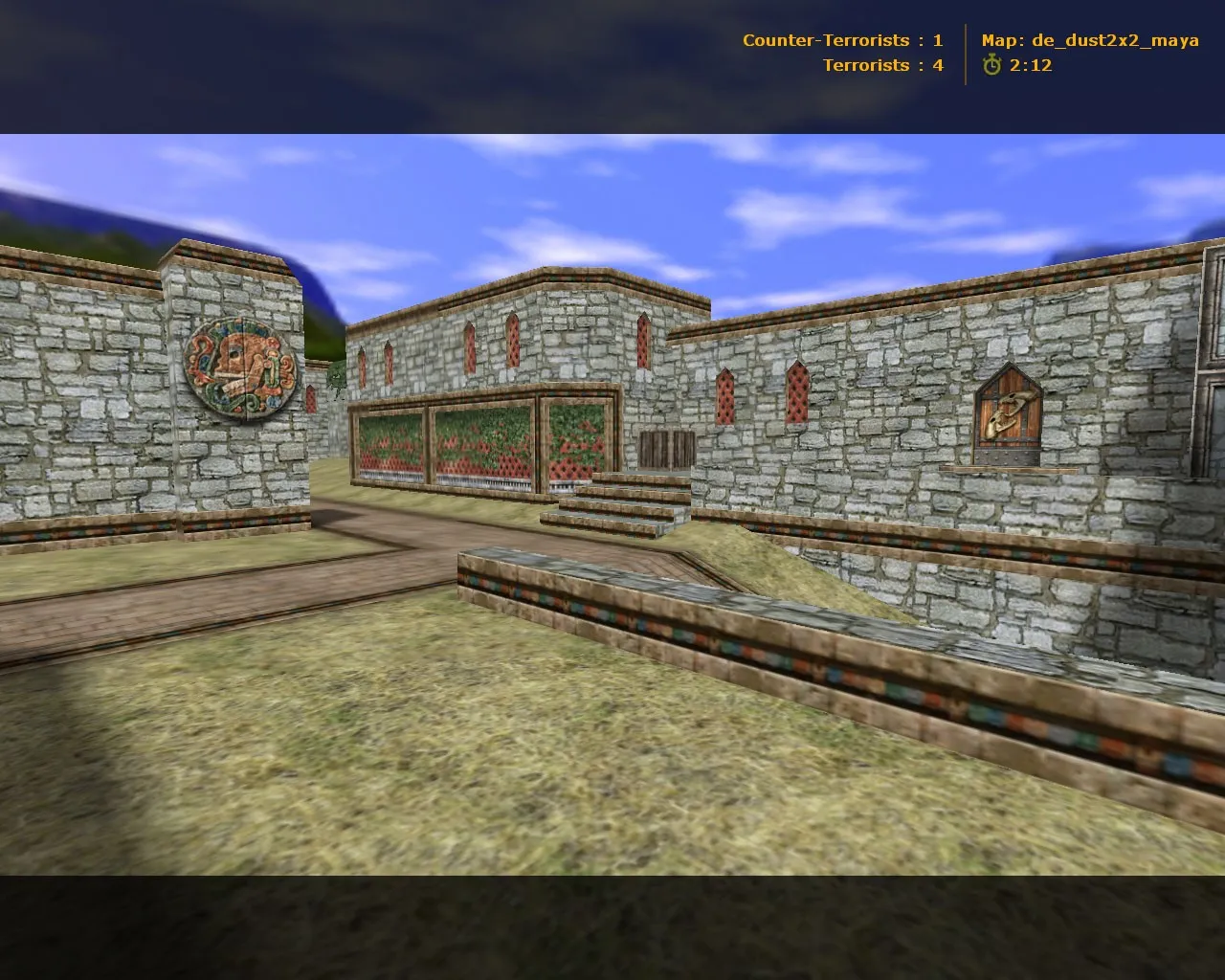 Скриншот  de_dust2x2_maya карта для CS 1.6: баланс сторон, точки, .nav, оптимизация wpoly/epoly