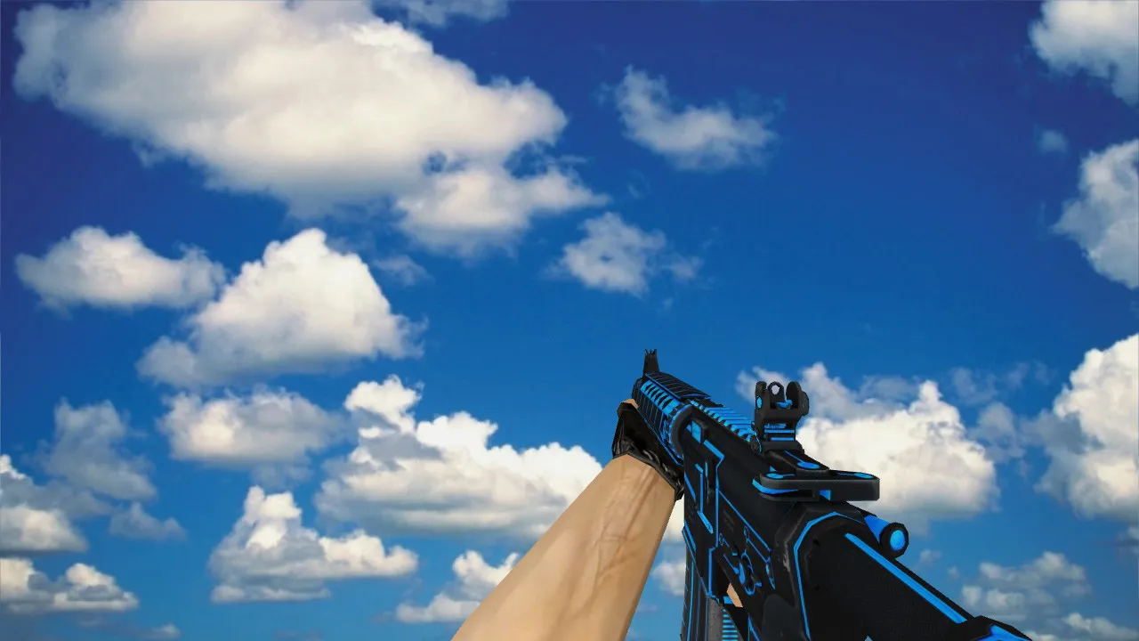 Скриншот Модель «M4A4 Plasmax» v_m4a1p для CS 1.6: анимация осмотра, звуки, качество текстур