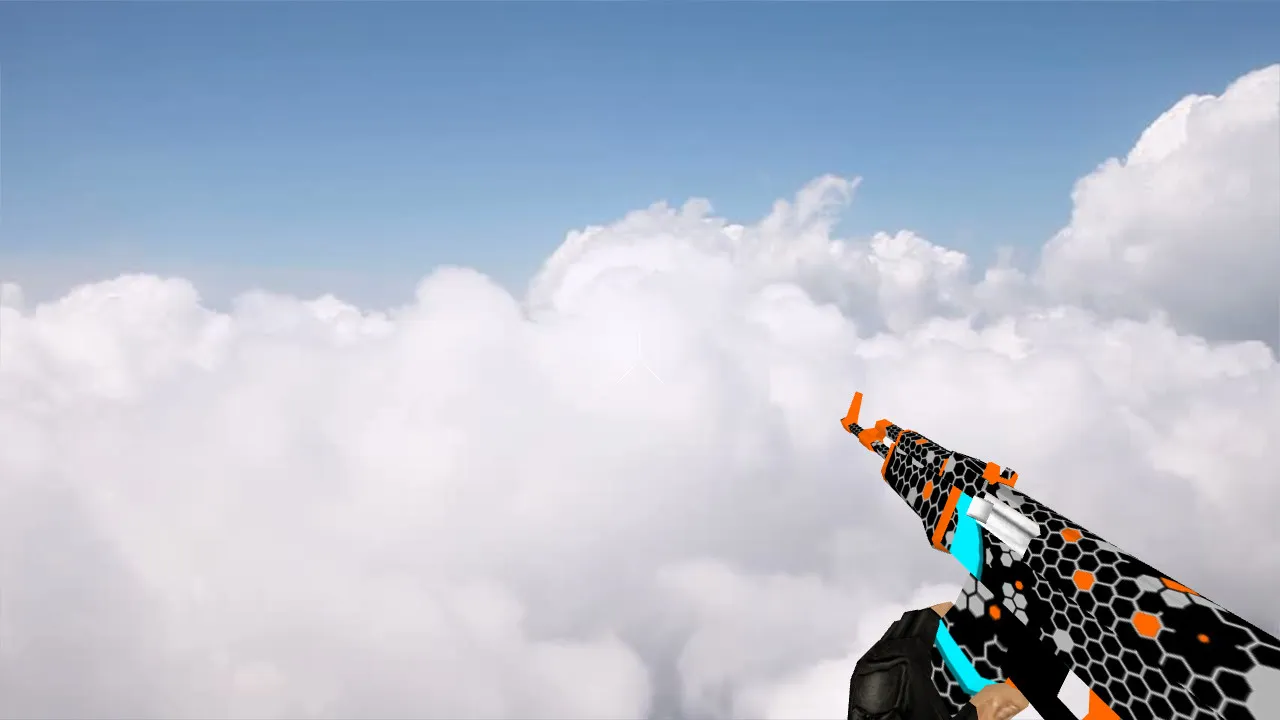 Скриншот Модель v_ak47, p_ak47, w_ak47 «Default AK-47 Next Technology» для CS 1.6: звуки, анимация осмотра, текстуры