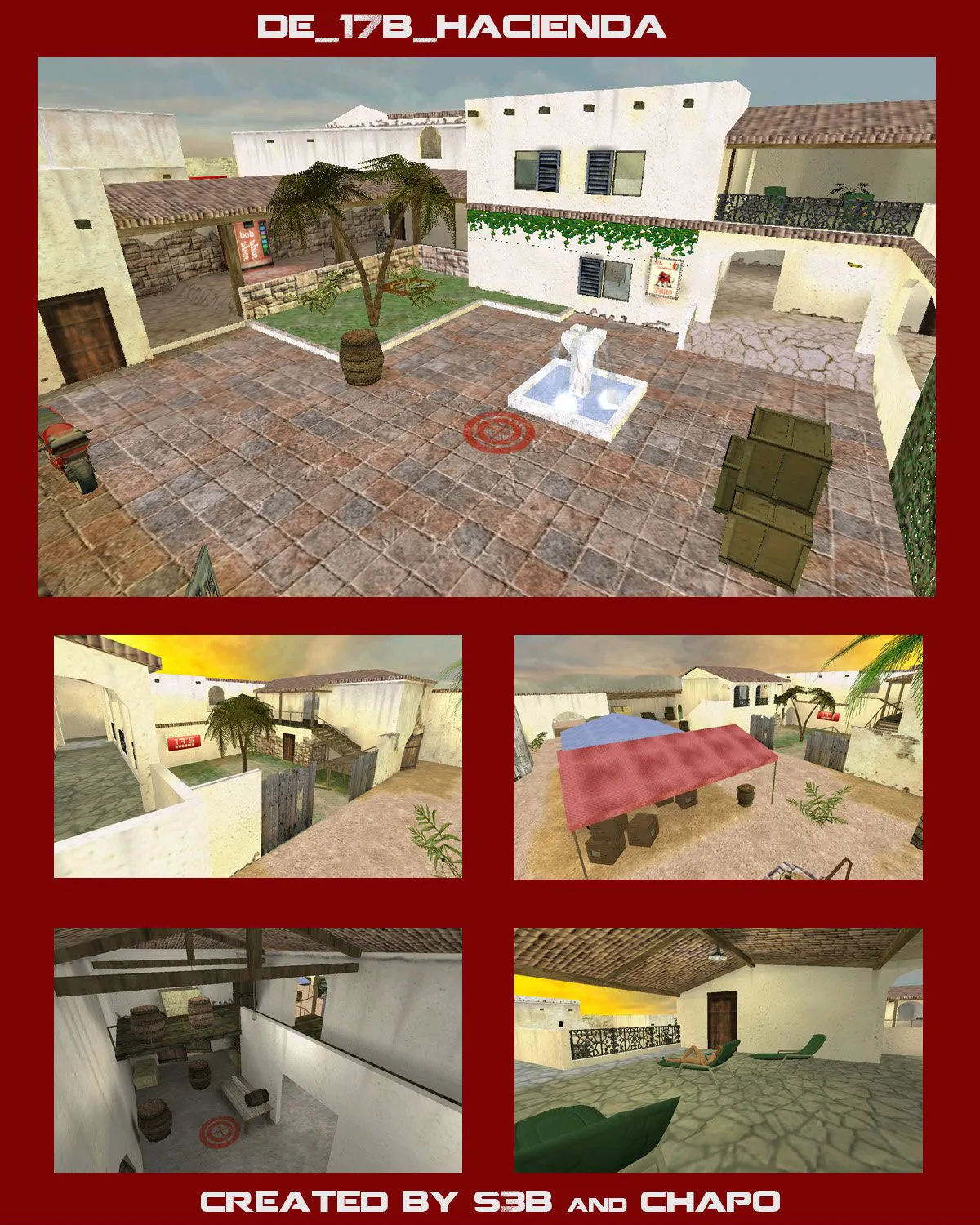 Скриншот  de_17b_hacienda карта для CS 1.6: тактики за Т и КТ, точки, .nav и оптимизация