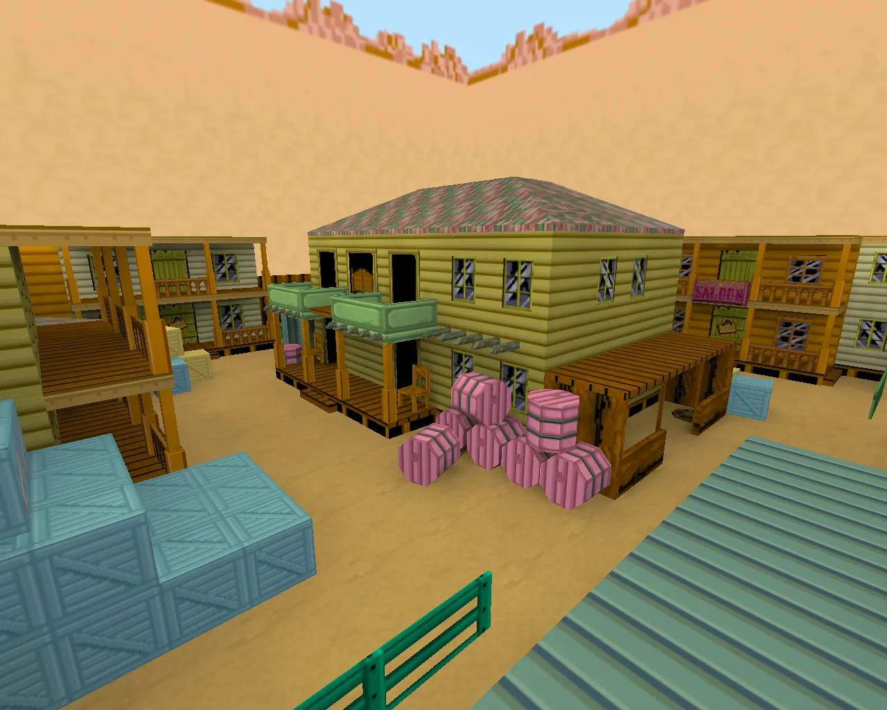 Скриншот  FY карта fy_sunsetriders для CS 1.6: точки для заходов, правила, .nav для ботов и оптимизация