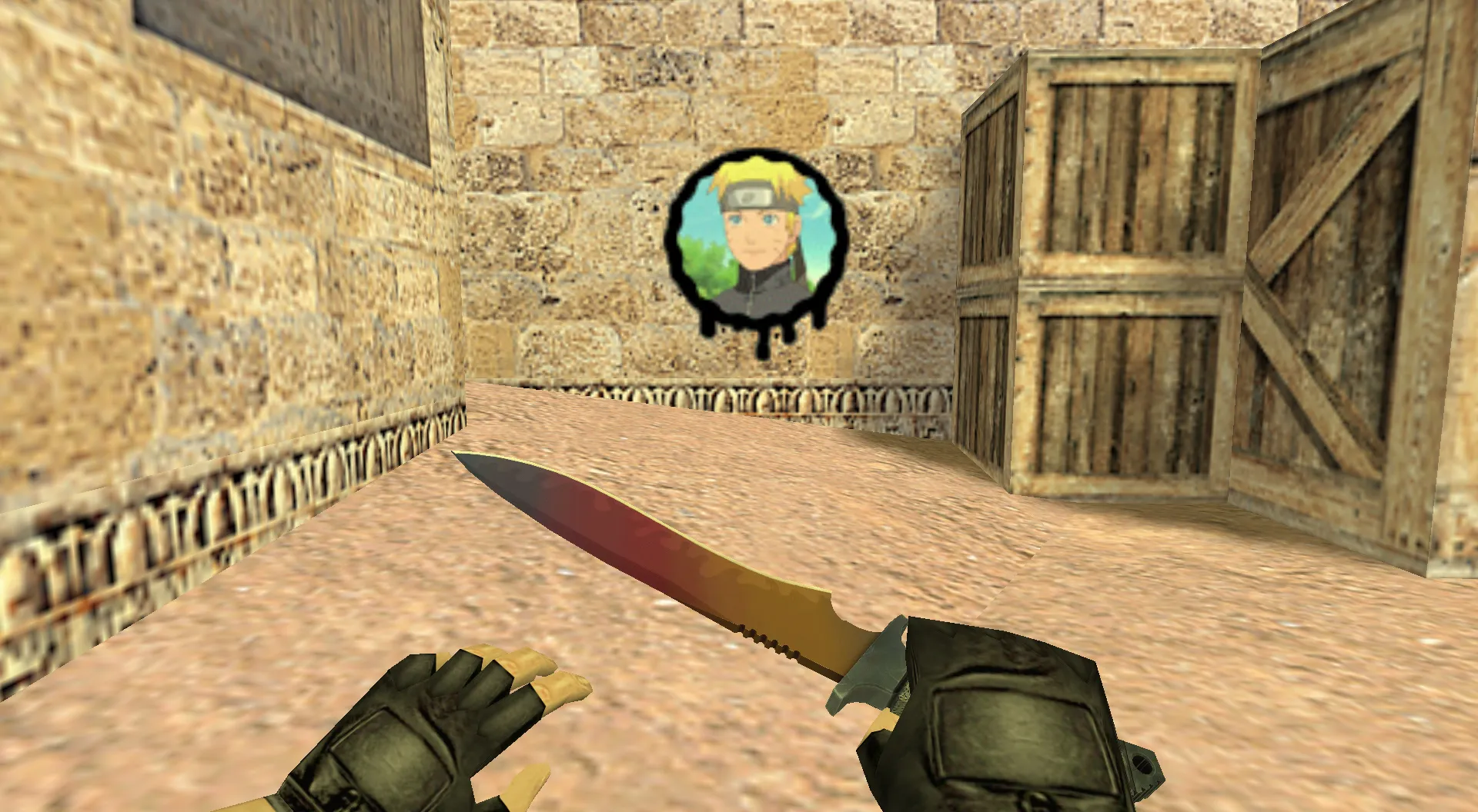 Скриншот Граффити «Наруто Узумаки» для CS 1.6 - Аниме граффити для вашего игрового опыта