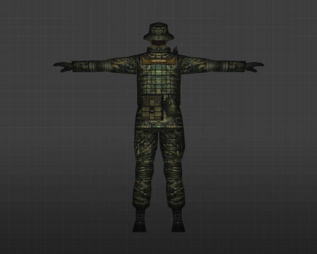 Скриншот Модель «Камуфляжная панамка» для CS 1.6 - Уникальный скин для солдат