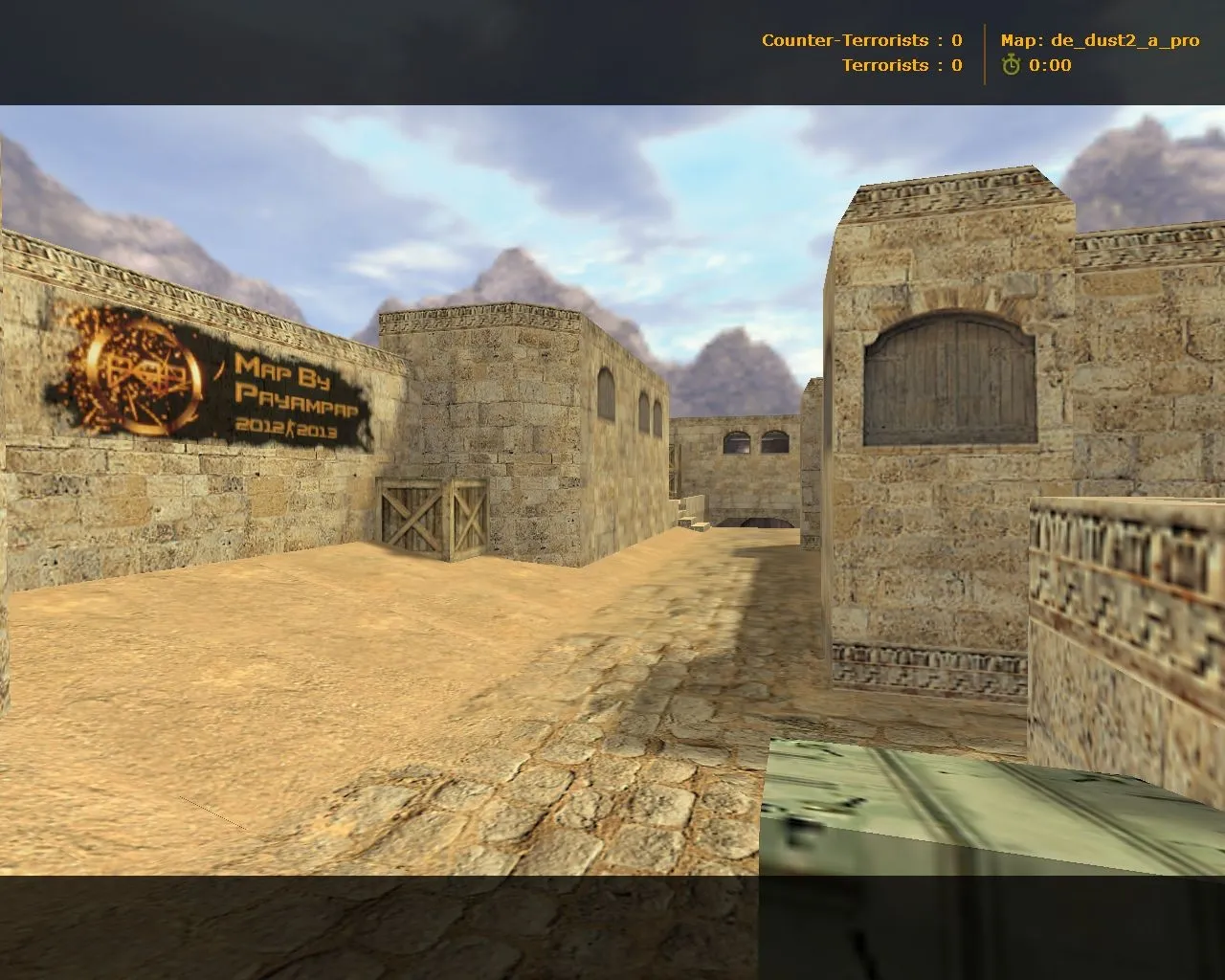Скриншот  Карта de_dust2_a_pro для CS 1.6: тактики за T и CT, точки под контроль, .nav, оптимизация