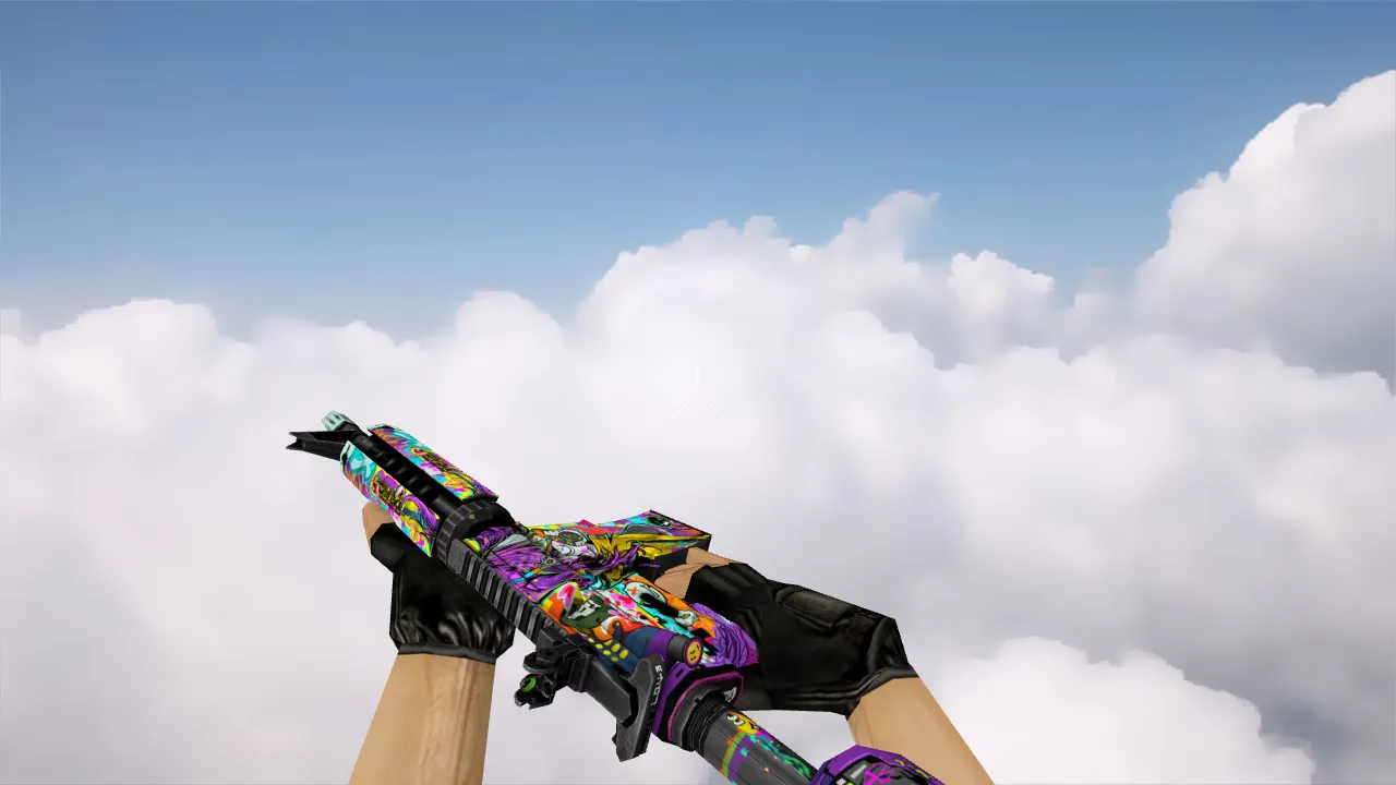 Скриншот M4A4 | В живом цвете (In Living Color) для CS 1.6 — v_/p_/w_ модель, звук выстрела, анимация осмотра