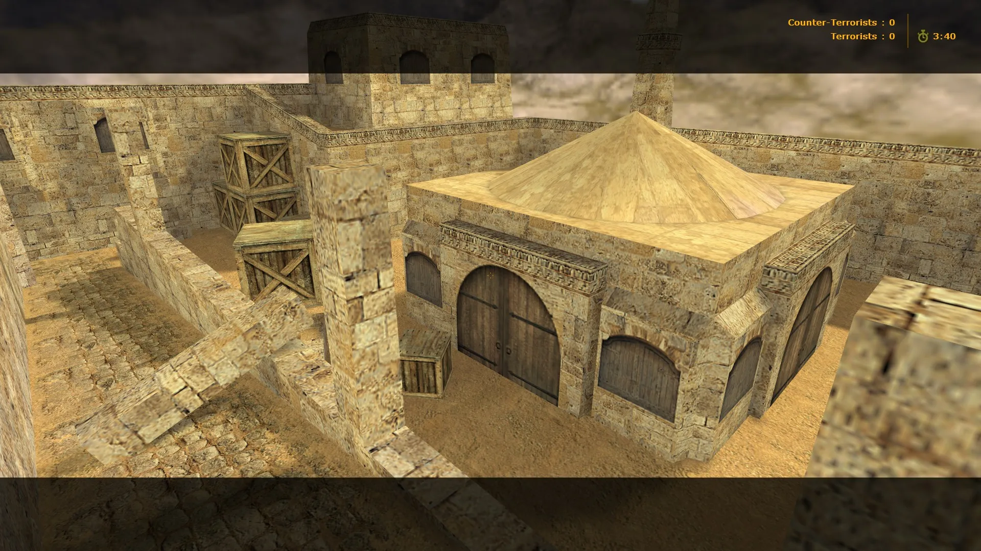 Скриншот de_2minaret для CS 1.6: обзор карты, точки, спавны, .nav и оптимизация wpoly/epoly