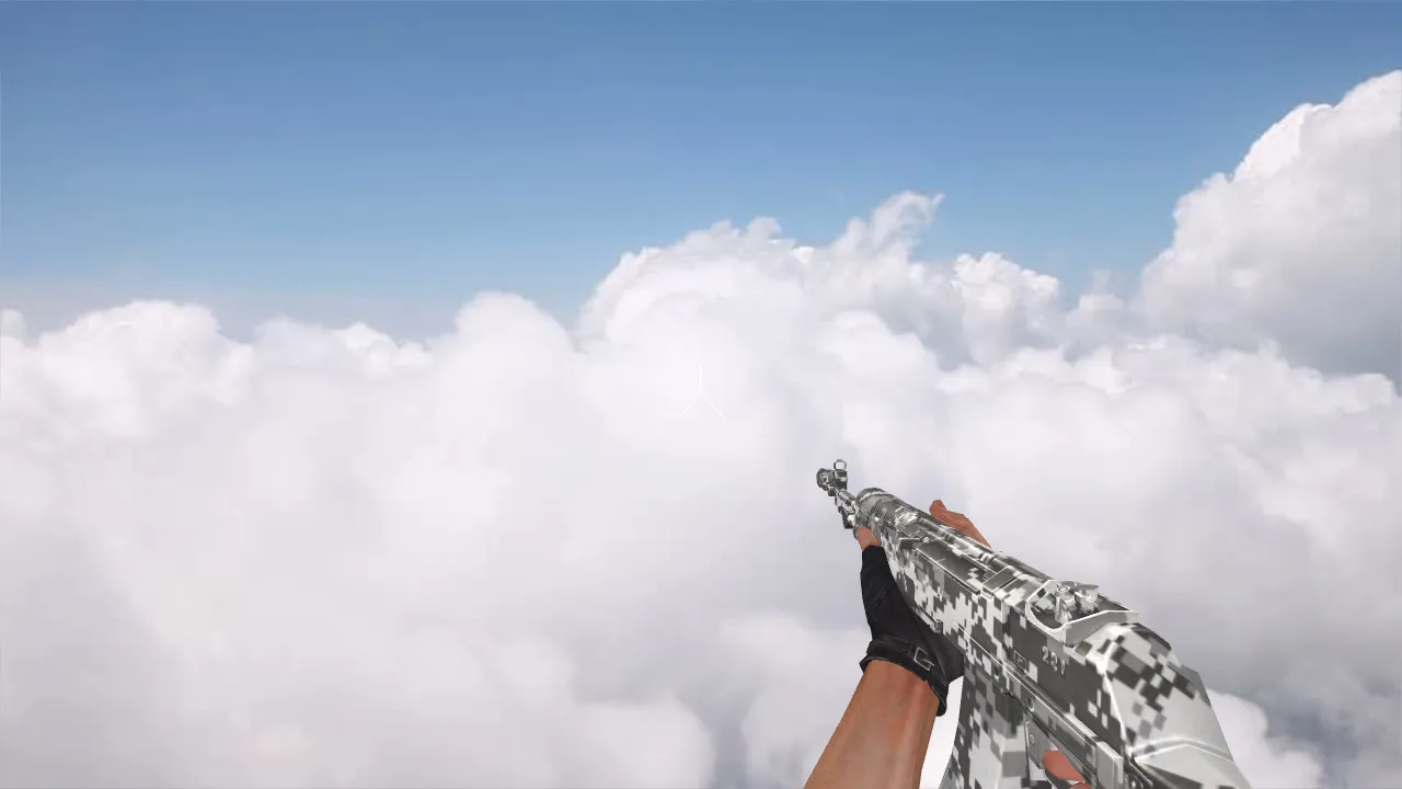 Скриншот Модель v_ «AN-94 Digital Snow» для CS 1.6: p_ и w_ модели, звуки, анимация осмотра, текстуры