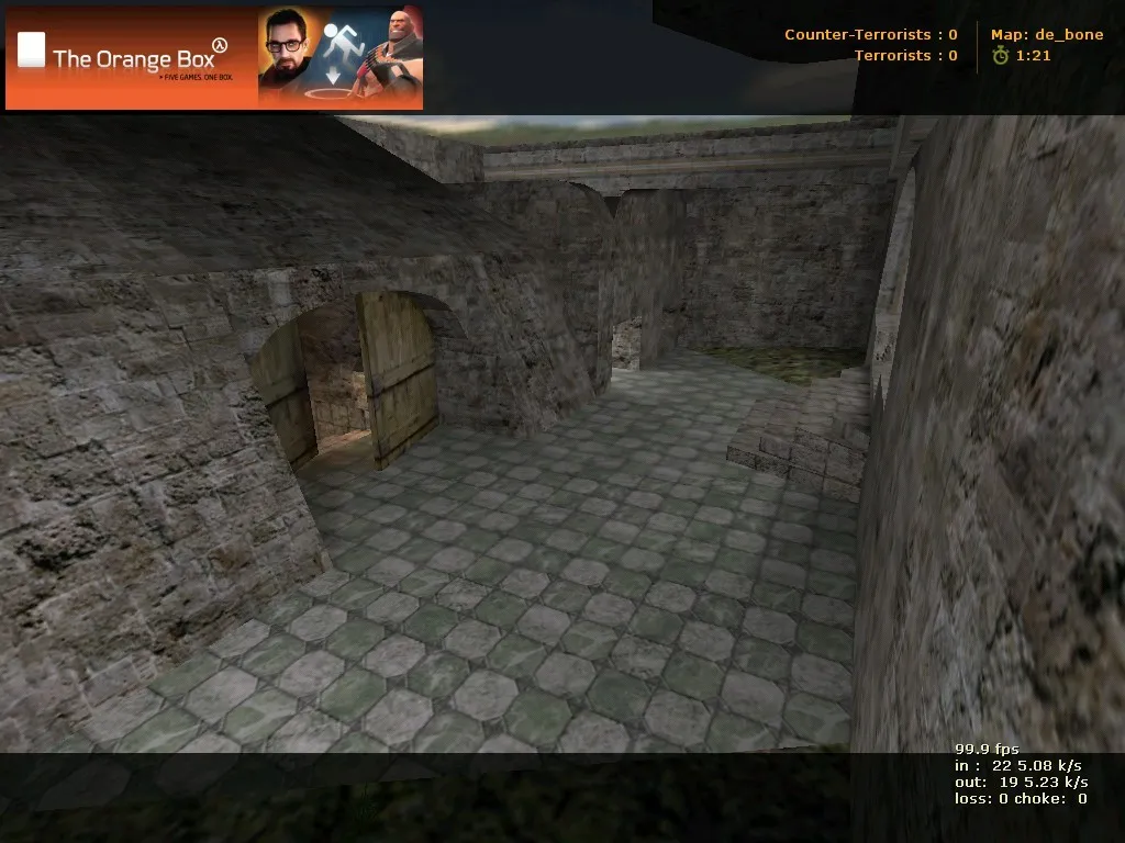 Скриншот  Карта de_bone для CS 1.6: баланс сторон, точки, .nav для ботов и оптимизация wpoly/epoly