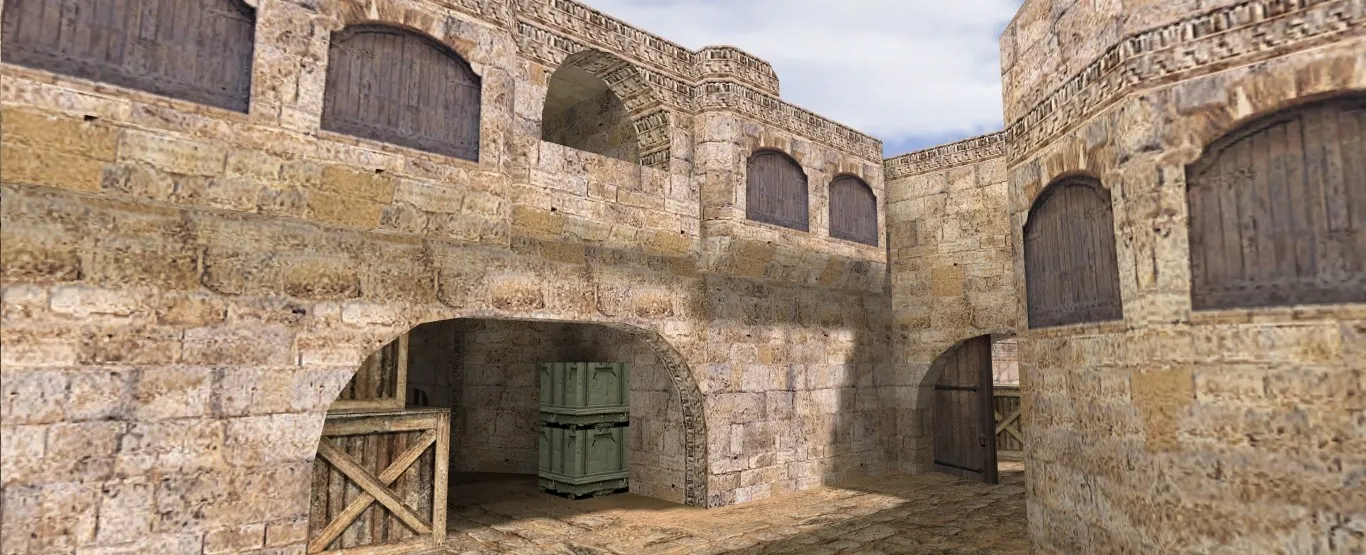 Скриншот  de_dust2_wrs карта для CS 1.6: баланс сторон, точки, .nav для ботов и оптимизация wpoly/epoly