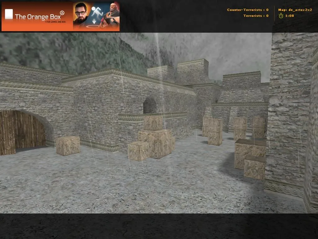 Скриншот  Карта de_aztec2x2 для CS 1.6: точки, .nav для ботов, оптимизация wpoly/epoly и настройка карты под сервер