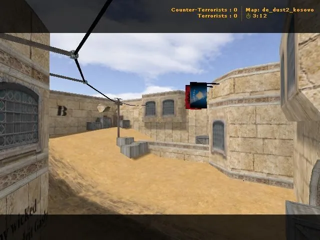 Скриншот  de_dust2_kosovo для CS 1.6: тактика за CT/T, точки, .nav для ботов и оптимизация карты