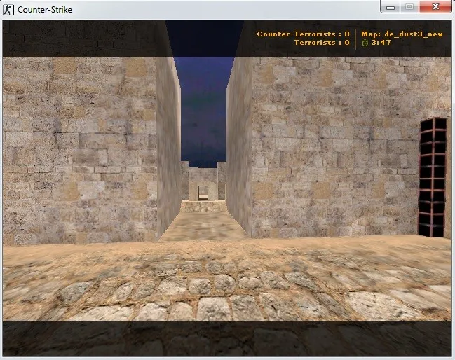 Скриншот  de_dust3_new — DE карта для CS 1.6: тактика, баланс сторон, .nav, оптимизация wpoly/epoly