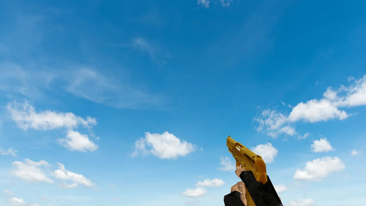 Скриншот  Пак моделей оружия «Gold Weapons Pack V3» для CS 1.6: v_ p_ w_ модели, звуки, анимация осмотра