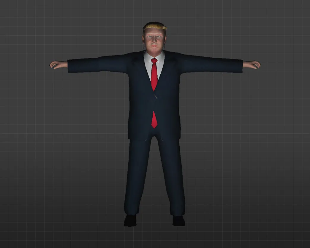 Скриншот Модель «Дональд Трамп» для CS 1.6 - Уникальный скин в штатском