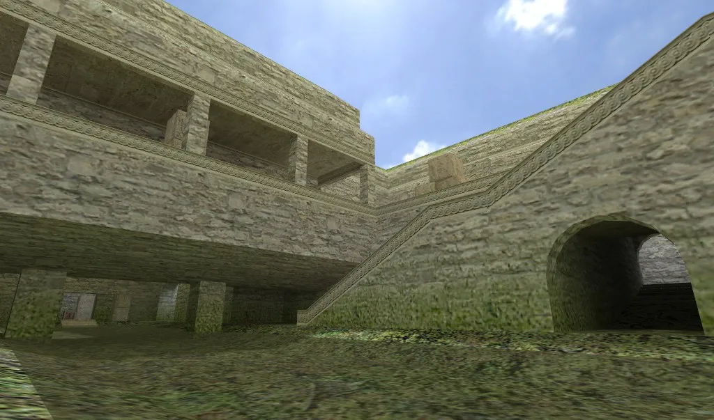 Скриншот  de_azteq для CS 1.6: точки, стороны, тактика и оптимизация карты