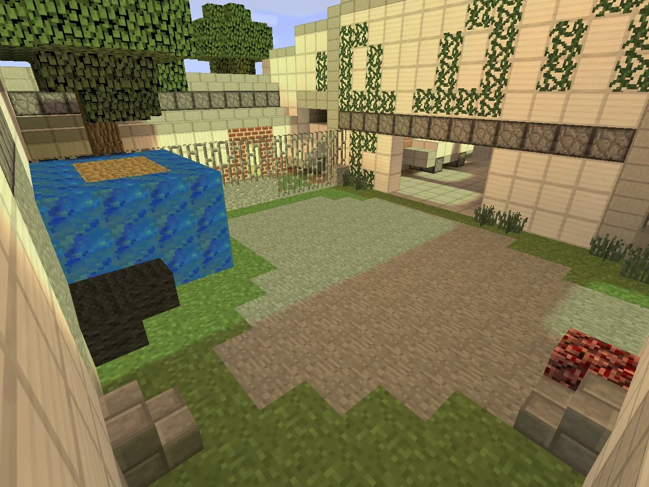 Скриншот  Карта de_cache_minecraft для CS 1.6: планировка, тактика Т/КТ, .nav для ботов, оптимизация