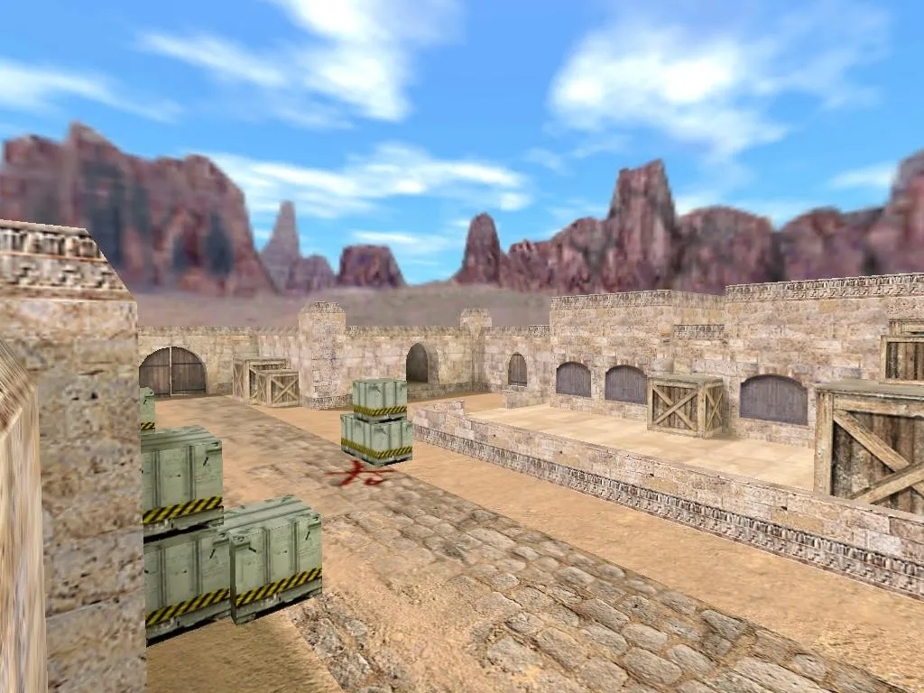 Скриншот  de_dust_a для CS 1.6: точки, тактика за Terror/CT и настройка для стабильного FPS