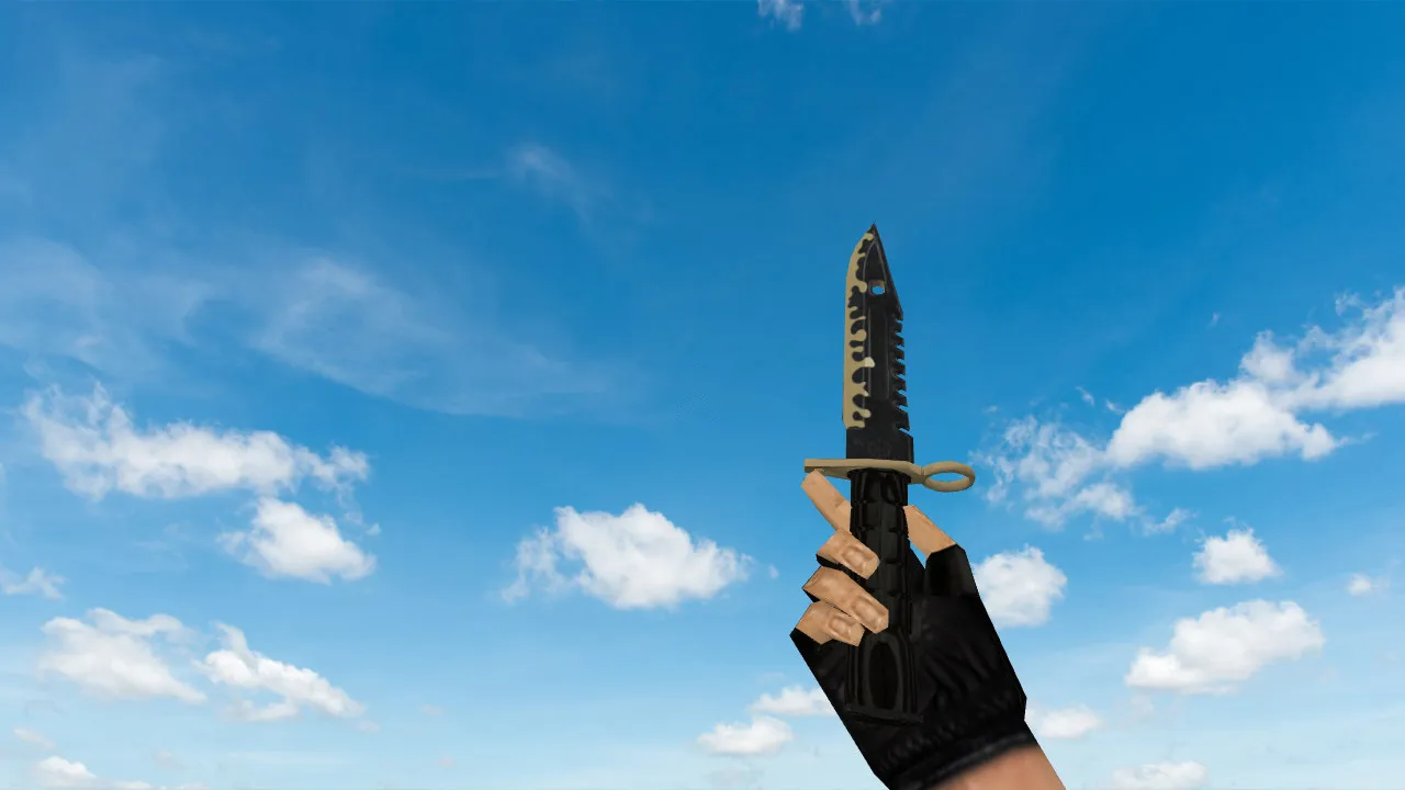 Скриншот Модель ножа M9 Bayonet Combat для CS 1.6: v_, p_, w_ файлы, звук, анимация осмотра и качество текстур