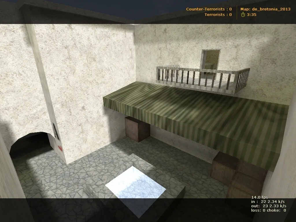 Скриншот  de_bretonia_2013 карта для CS 1.6: тактика, точки, .nav, оптимизация wpoly/epoly и советы по установке