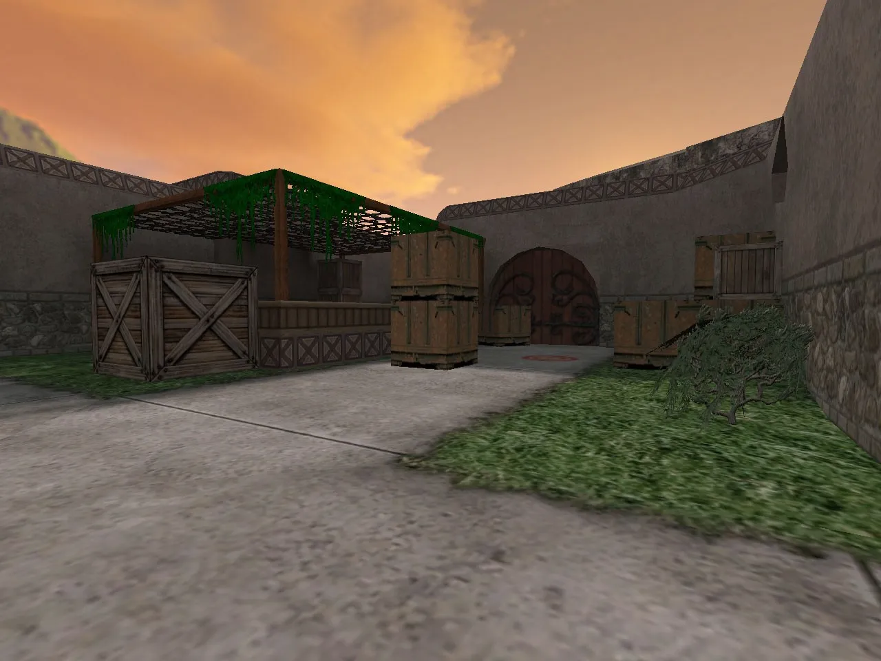 Скриншот  de_dust2_medieval для CS 1.6: карта DE, точки, маршруты, .nav и оптимизация