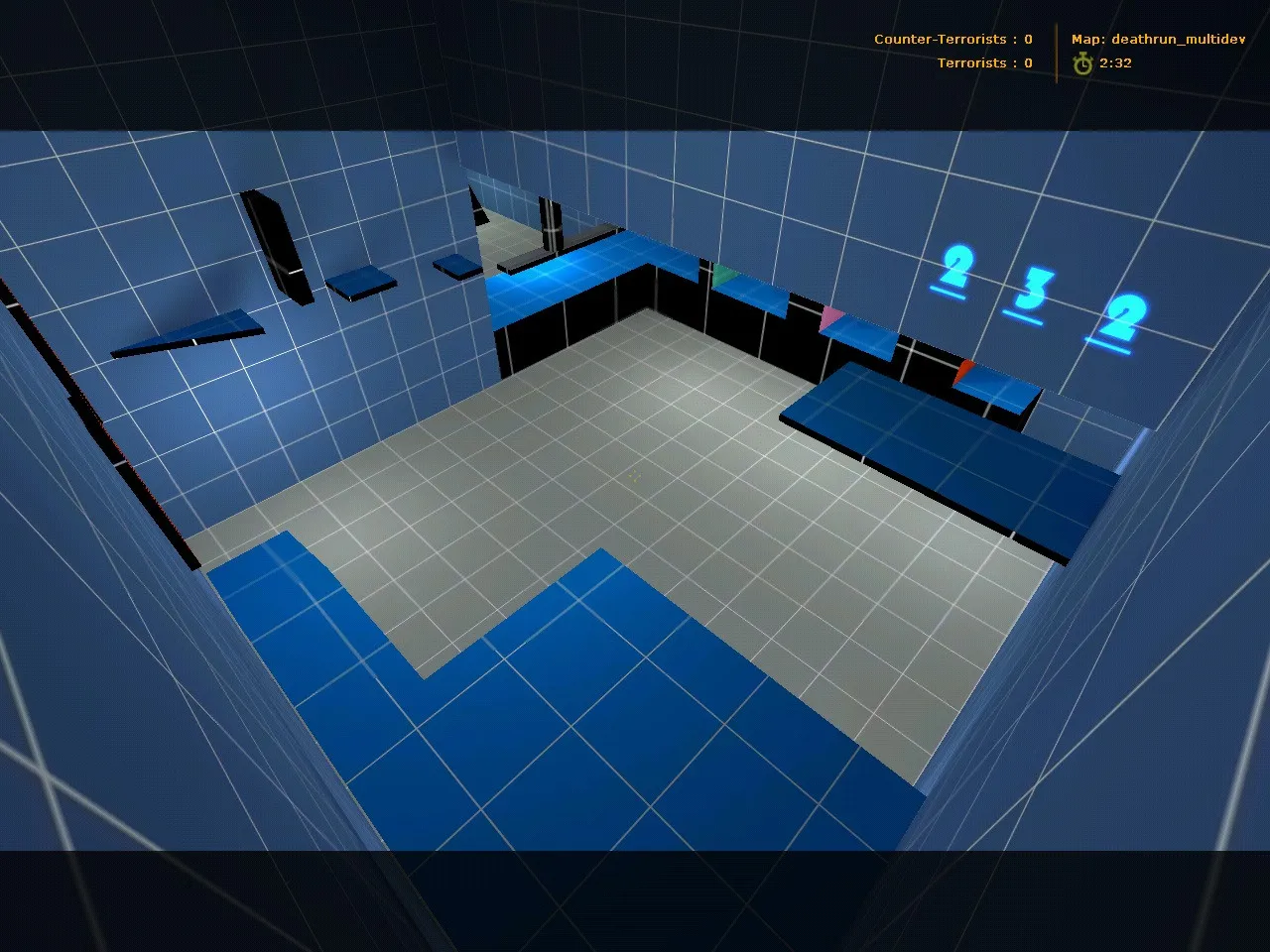 Скриншот  deathrun_multidev карта для CS 1.6: точки прохождения, баланс сторон, .nav и оптимизация