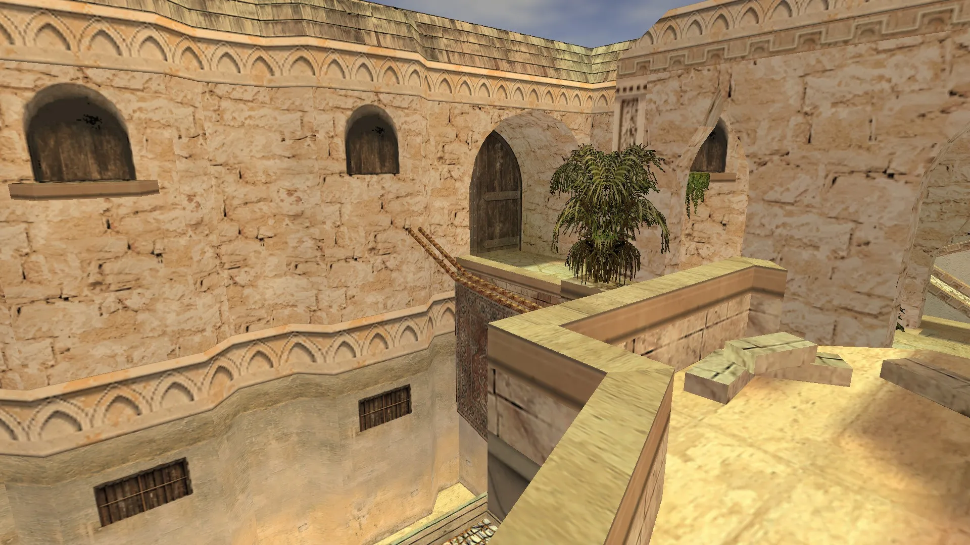 Скриншот Карта de_abou для CS 1.6: точки, маршруты, .nav для ботов и настройки для стабильного FPS