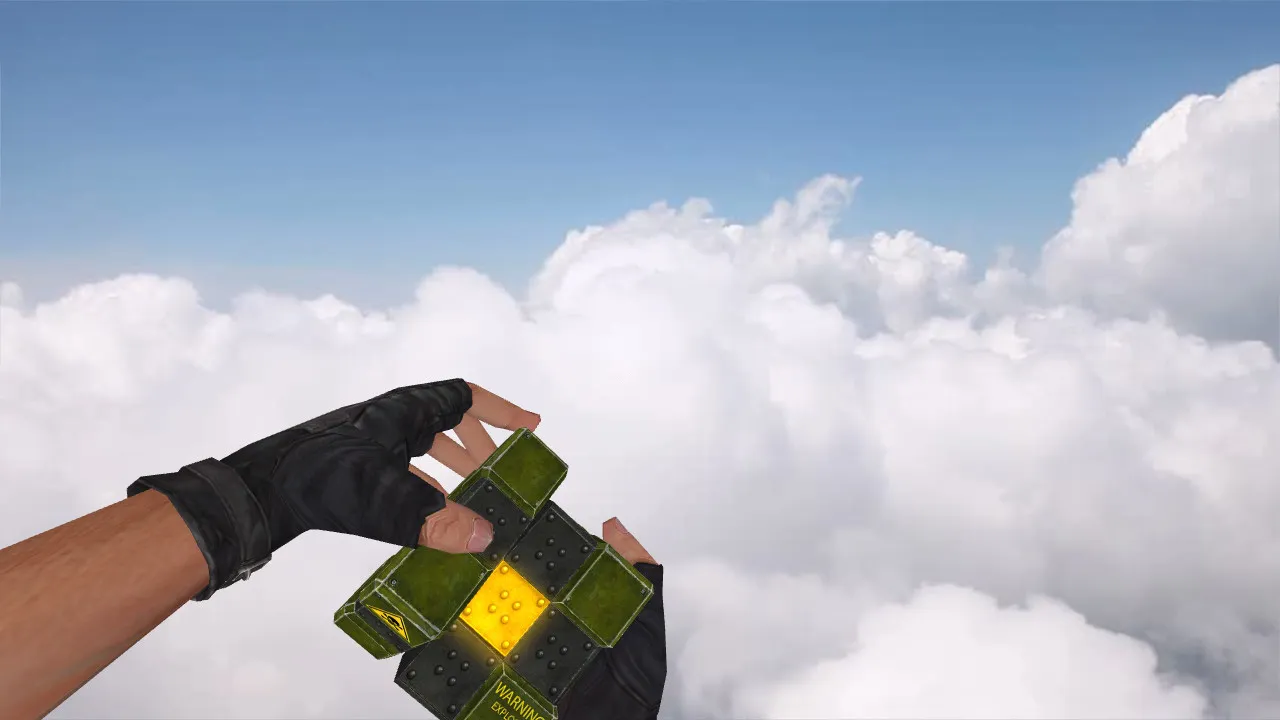 Скриншот CS 1.6 модель гранаты CSO Voxel Grenade: v_, p_, w_ модели, звуки, анимация осмотра, текстуры