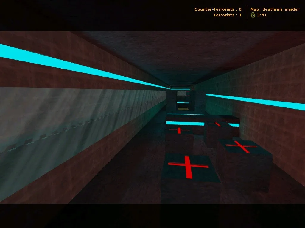 Скриншот  deathrun_insider карта для CS 1.6: ловушки, раунды, точки, .nav и оптимизация для стабильной игры