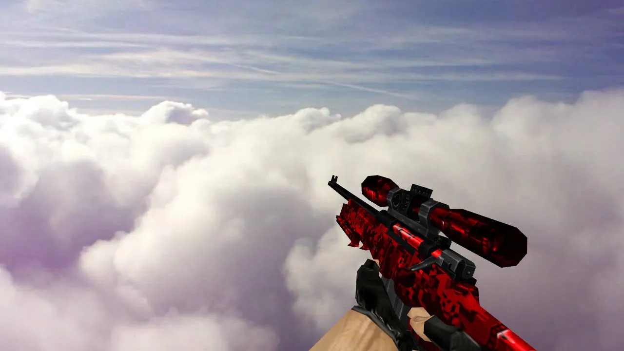 Скриншот Модель Default AWP Bloody Camo для CS 1.6 - Оружие с уникальным дизайном