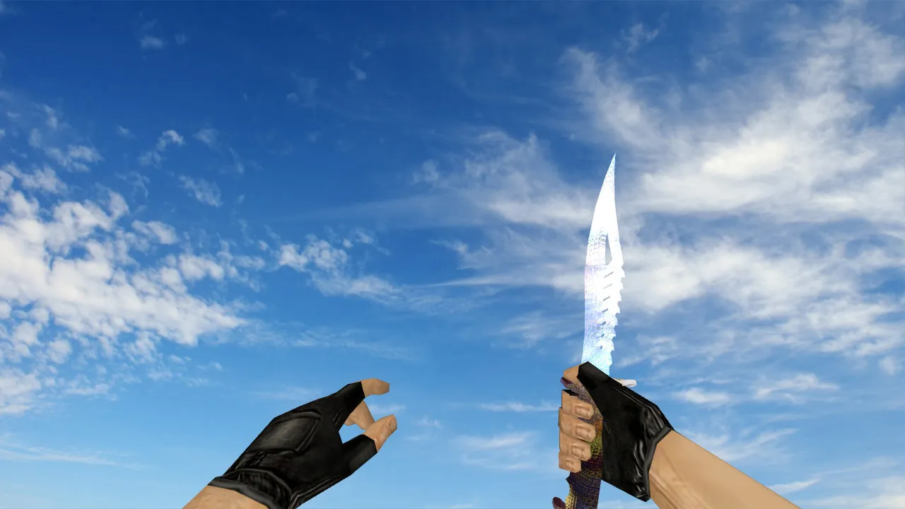 Скриншот Модель ножа «Nautilus Glass» v_ модели для CS 1.6: звуки, анимация осмотра, качество текстур