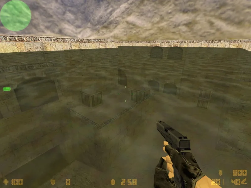 Скриншот  de_dust25 карта для CS 1.6: точки, раунды за CT/T, оптимизация wpoly/epoly и .nav для ботов