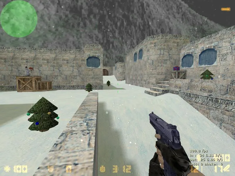 Скриншот  de_dust2_christmas2 — DE карта для CS 1.6: точки, .nav, оптимизация и настройка для сервера