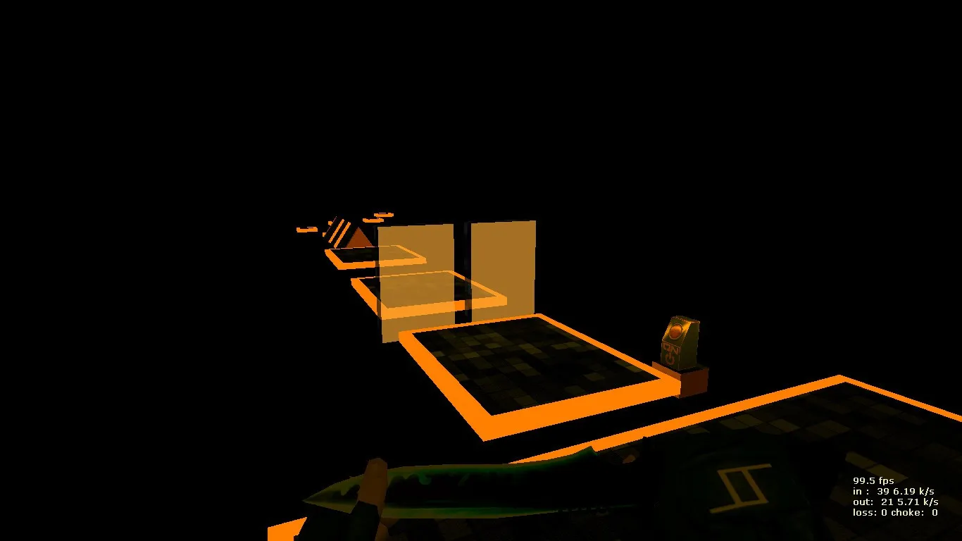 Скриншот  deathrun_orange для CS 1.6 — карта с трассой ловушек, баланс сторон и настройки ботов